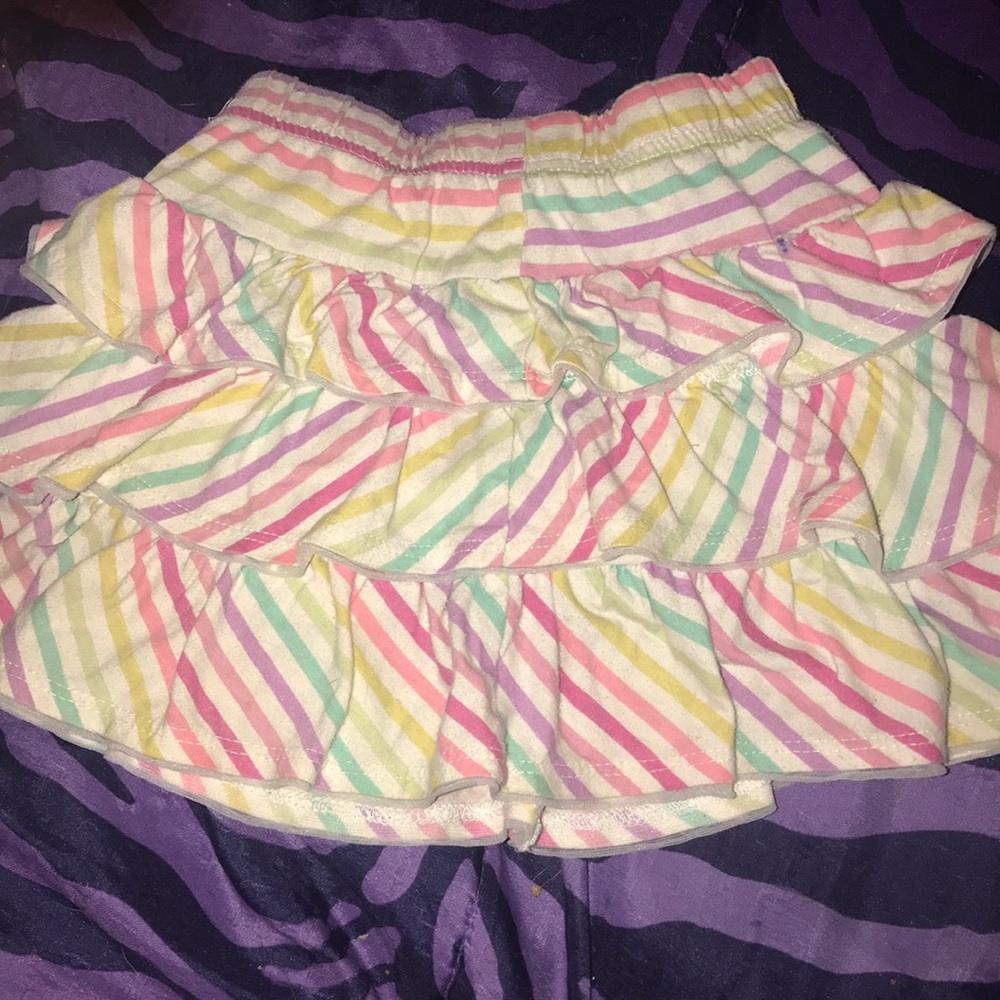 Girls triple ruffle skirt